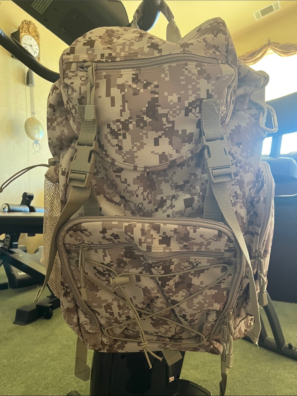 Digital Camo Tactical Backpack - Beige Camouflage